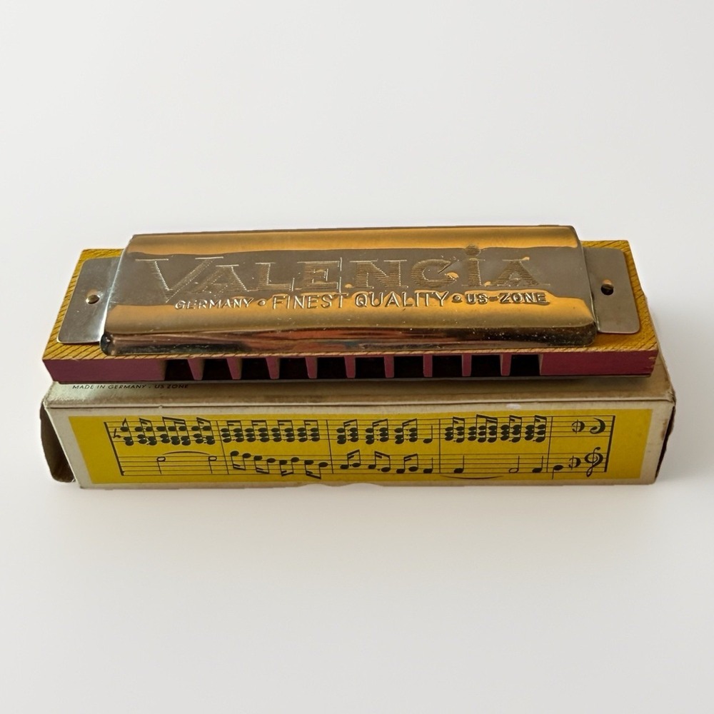 Vintage Valencia Melody Harmonica Made in Germany Original Box
